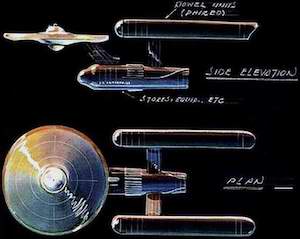 File:Matt Jefferies illustration of the original Starship Enterprise.jpg