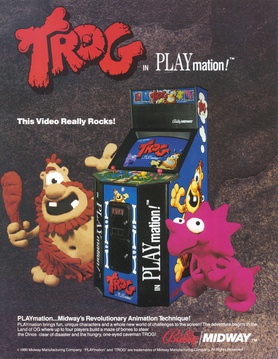 <i>Trog</i> (video game) 1990 Maze arcade game from Midway, later ported to NES and DOS