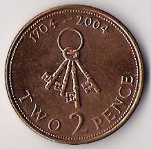 File:Gibraltar Tercentenary 2p coin.jpg