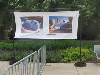 File:20090814 Zaha Hadid pavilion banner during grand opening.JPG