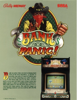 <i>Bank Panic</i> 1984 arcade shooter game