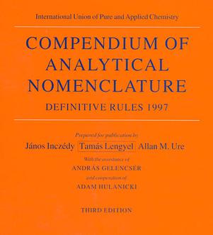 <i>Compendium of Analytical Nomenclature</i>