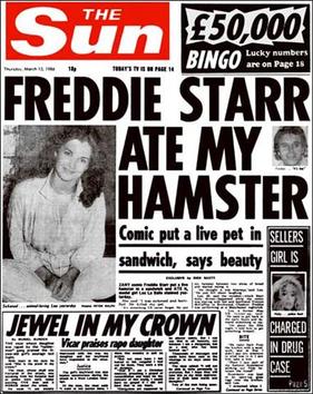 "Freddie Starr Ate My Hamster", 13 March 1986