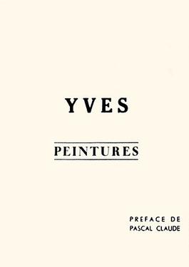 <i>Yves Peintures</i> Book by Yves Klein