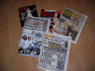 An issue of The Mail on Sunday from 25 November 2007 with all its supplements. The First magazine was included as a preview before it was released on general sale.