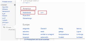 Section "America" (New York was founded by the Dutch, though)