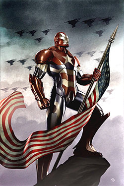 Norman Osborn as Iron Patriot. Art by Adi Granov.