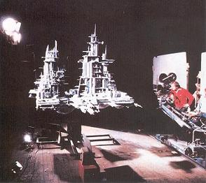 Ridley Scott filmed model shots of the Nostromo and its attached ore refinery. He made slow passes filming at 2.mw-parser-output .frac{white-space:nowrap}.mw-parser-output .frac .num,.mw-parser-output .frac .den{font-size:80%;line-height:0;vertical-align:super}.mw-parser-output .frac .den{vertical-align:sub}.mw-parser-output .sr-only{border:0;clip:rect(0,0,0,0);height:1px;margin:-1px;overflow:hidden;padding:0;position:absolute;width:1px}1⁄2 frames per second to give the models the appearance of motion.[24]