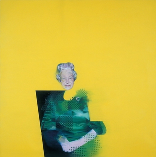 <i>The Queen</i> (Justin Mortimer portrait) 1997 painting by Justin Mortimer