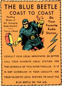 Ad for The Blue Beetle radio series.