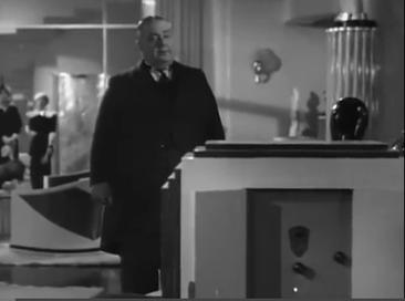 The art-deco sets projected a futuristic look, including the television set in the foreground.