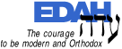 Official logo of EDAH declares its motto. EDAH logo.png