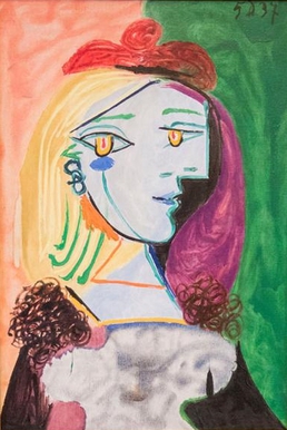 <i>Girl with a Red Beret and Pompom</i> Painting by Pablo Picasso