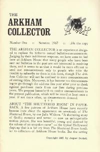 Cover of Summer 1967 issue of The Arkham Collector Arkham collector 1.jpg