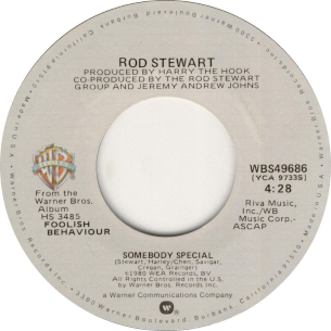 <span class="mw-page-title-main">Somebody Special (Rod Stewart song)</span> 1980 song by Rod Stewart