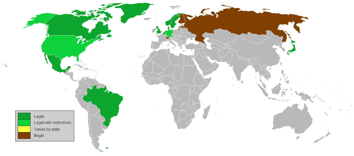 Файл world. Карта мира. Rfile legality by Country.