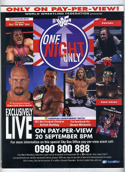 <span class="mw-page-title-main">WWF One Night Only</span> 1997 World Wrestling Federation pay-per-view event