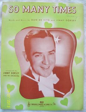 1939 sheet music, Bregman, Vocco, and Conn, New York. Somanytimes.jpg