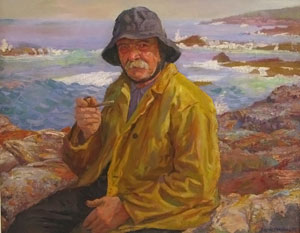 File:'Gloucester Fisherman', oil on canvas painting by Joseph Margulies, private collection.jpg
