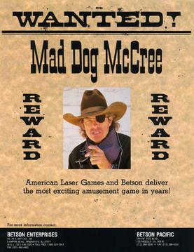 <i>Mad Dog McCree</i> 1990 Western-themed arcade video game