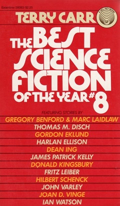 <i>The Best Science Fiction of the Year 8</i> 1979 anthology edited by Terry Carr