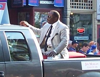 Morgan in the Baseball Hall of Fame parade in 2011.