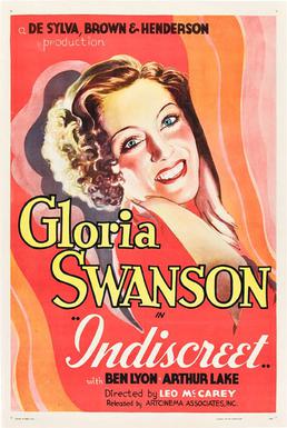 <i>Indiscreet</i> (1931 film) 1931 film by Leo McCarey