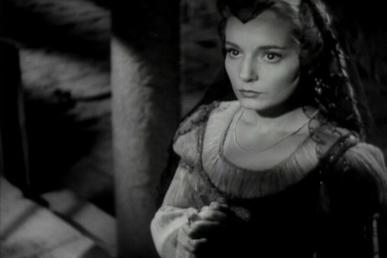 Suzanne Cloutier as Desdemona in Orson Welles' 1952 film, Othello