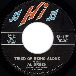 <span class="mw-page-title-main">Tired of Being Alone</span> 1971 single by Al Green