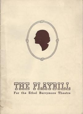 Cover of The Playbill for a 1939 production of No Time for Comedy starring Katharine Cornell