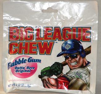 fat boy chewing gum