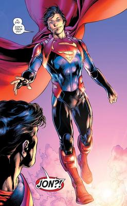 Jon in Superman vol.5 #6, art by Ivan Reis.