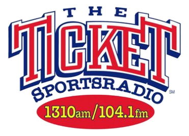 The Ticket's station logo used 2001-2013 when it simulcast on KTDK 104.1 FM.