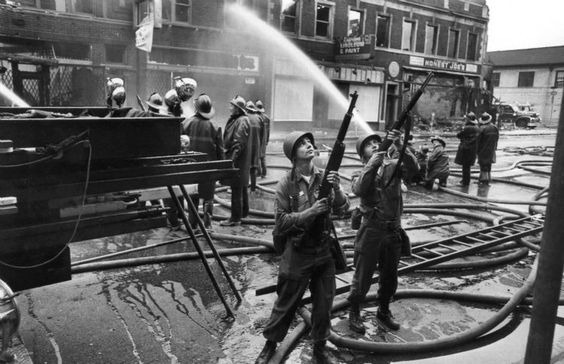 File:Michigan Army National Guard Soldiers protect Detroit Firefighters during the 1967 Detroit Riots..jpg