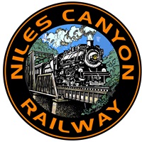 Niles Canyon Railway Heritage railroad running on the first transcontinental alignment (1866, 1869) through Niles Canyon between Niles and Sunol, California