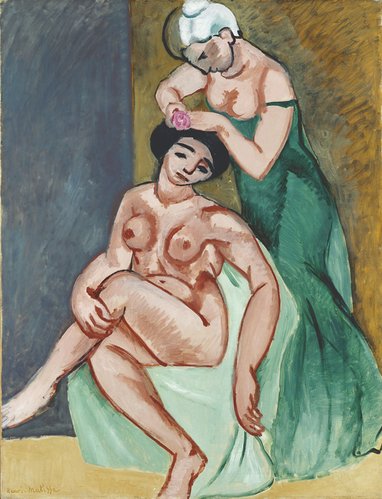 File:Henri Matisse, 1907, La coiffure, 116 x 89 cm, oil on canvas, Staatsgalerie, Stuttgart.jpg