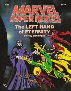 <i>The Left Hand of Eternity</i> 1988 superhero RPG adventure