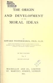 <i>The Origin and Development of the Moral Ideas</i> Book by Edvard Westermarck