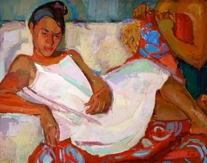 Olympia of Hawaii (with Apologies to Manet), c. 1927, Honolulu Museum of Art