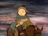 Merry as voiced by Casey Kasem in the 1980 animated version of The Return of the King RotK1980 Merry.jpg