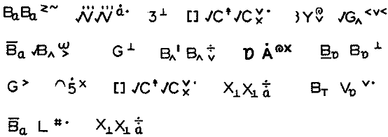 Eine Passage aus Goldlöckchen in ASL, transkribiert in Stokoe-Notation