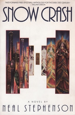 Bokomslag på boken Snow Crash skriven av Neal Stephenson