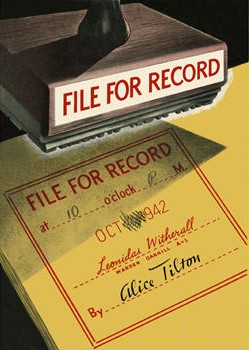 <i>File for Record</i> 1943 novel by Phoebe Atwood Taylor