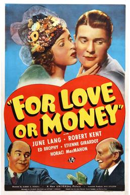 <i>For Love or Money</i> (1939 film) 1939 American film