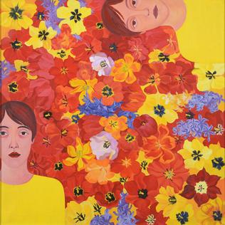 <i>Young Gardeners</i> 1968 painting by Malle Leis