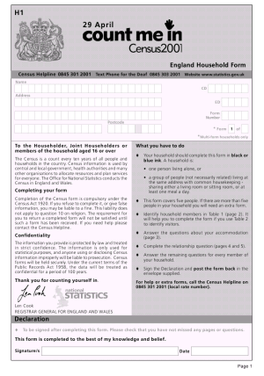 <span class="mw-page-title-main">Census in the United Kingdom</span> Mass population survey conducted in the United Kingdom