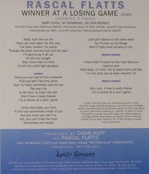 <span class="mw-page-title-main">Winner at a Losing Game</span> 2007 single by Rascal Flatts