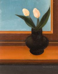 File:Anton Raderscheidt, 1926, Tulpen auf der Fensterbank.jpg