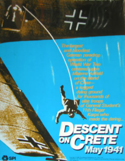 <i>Descent on Crete</i> Board wargame published in 1978