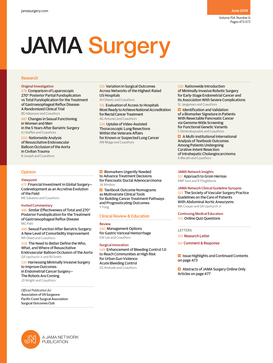 <i>JAMA Surgery</i> JAMA Surgery is a Surgery and Surgery Journal and published by American Medical Association.